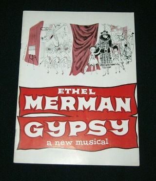 Ethel Merman In Gypsy Broadway Souvenir Program 1959 - 1961