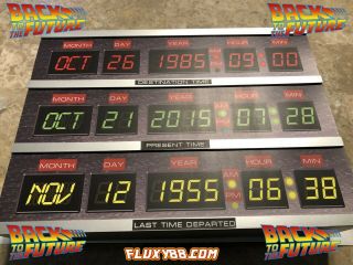 Time Circuits Box from Back To The Future with backlight 2