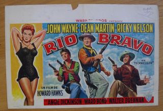 Rio Bravo John Wayne Western Belgian Movie Poster 