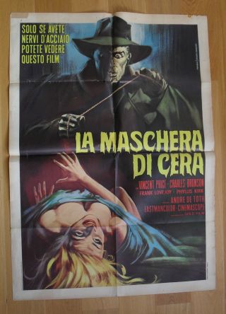 House Of Wax Horror Vincent Price Italian Movie Poster R60s