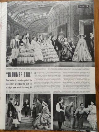 1944 Theater Ad Bloomer Girl Celeste Holm Jeff Calhoun