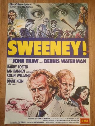 Sweeney 1977 British Film Poster John Thaw Dennis Waterman