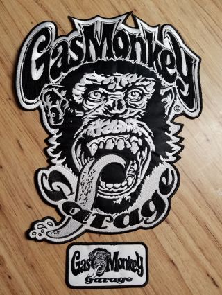 Gas Monkey Garage Official Embroidered Logo Patch Set Great Detail