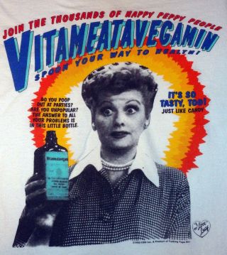 Vintage 1992 I Love Lucy " Vitameatavegamin " Shirt Size Xl