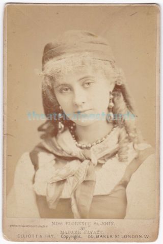 Stage Actress And Singer Florence St John.  Madame Favart.  Cabinet Photo