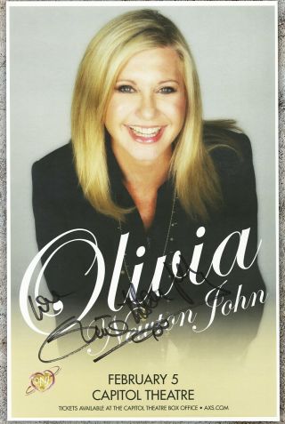 Olivia Newton John Autographed Gig Poster Physical