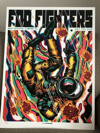 Foo Fighters Camden 2018 Bb&t Munk One Numbered Poster