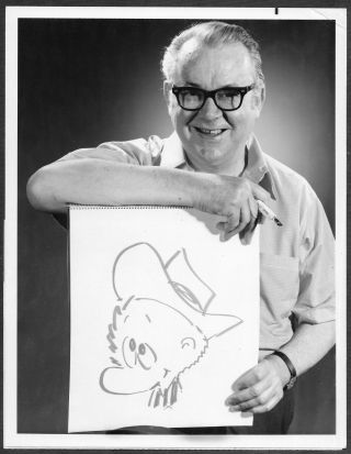 Pogo Cartoonist Walt Kelly 1970 Nbc Tv Promo Portrait Photo