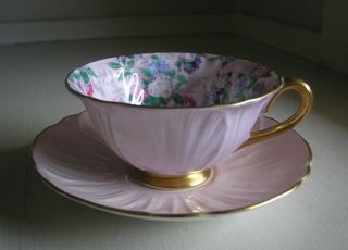 Shelley Summer Glory Lilac Chintz Cup & Saucer Oleander Shape