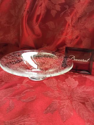 Flawless Stunning Baccarat France Art Glass Crystal Rendezvous Vanity Dish Bowl