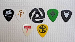 Vtg Picks Pantera Metallica Prince Black Crows White Zombie Bad Religion & More