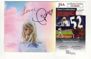 Taylor Swift Signed Lover Cd Booklet Rare Autograph With Jsa Holo &