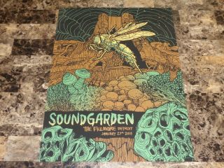 Soundgarden Rare Detroit Fillmore Show Gig Concert Poster 2013 Chris Cornell