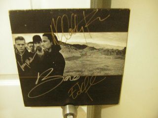U2 Signed Lp Joshua Tree 1987 4 Members