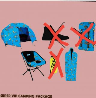 Camp Flog Gnaw 2018 Vip Includes Tent,  Sleeping Bag And Camping Chair