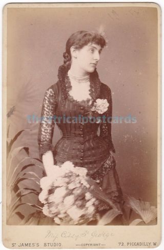 Victorian Stage Actress Cissy St George In Costume.  Cabinet Photo