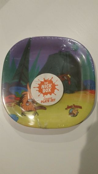 The Nick Box Culture Fly Nickelodeon Plastic Plate Set Rugrats Angry Beaver Arno