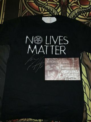 Stage Worn No Lives Matter Shirt From The Final Slayer Show In Italy