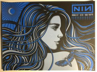 Nine Inch Nails Brooklyn 10/17/18 Concert Poster By Todd Slater