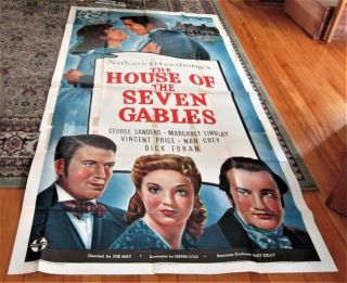1940 House Of The Seven Gables 3 - Sheet Vincent Price George Sanders M.  Lindsay