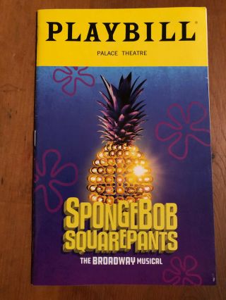 Playbill - Spongebob Squarepants Broadway Musical Sep 2018