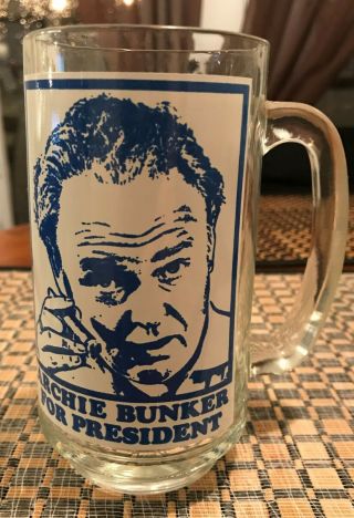 Archie Bunker For President Mug 4pc Set Made In 1972 All In The Family Tv Series