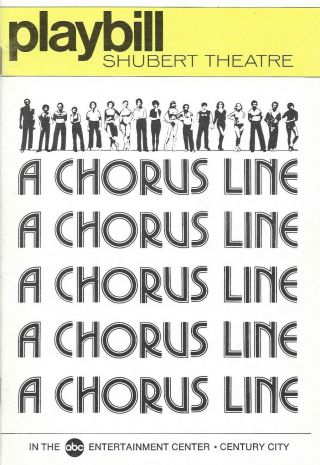 A Chorus Line - 1976 La - Playbill - P.  Blair/baayork Lee/sammy Williams -