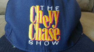 Vintage Chevy Chase Show Hat Television Tv Talk Late Night 1993 Adjustable Blue