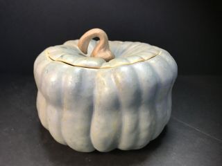 Patricia Garrett Gourd Pumpkin Jar Great Impressions Handmade Pottery Ca Art
