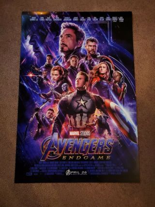 Avengers Endgame Marvel Ds Movie Poster 27x40 Double Sided Ironman Thor