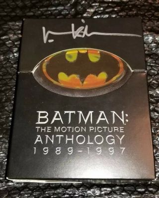 Val Kilmer Signed Batman Forever Anthology 1989 1992 1995 1997 Dvd Box Dc Comics