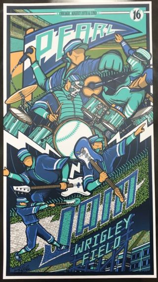 Pearl Jam Concert Poster - Variant Signed/ ’d 62/118 - 8.  20.  16 Wrigley Field