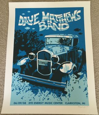 2008 Dave Matthews Band Clarkston Moonshine Truck Concert Poster 6/9 /375 S/n