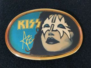 Vintage 77 Kiss Ace Frehley Solo Album Aucoin Pacifica Belt Buckle