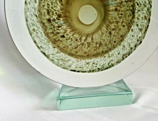 Huge Stunning Rare Vintage 1970s Murano Sommerso Italian Art Glass Eye Sculpture 6