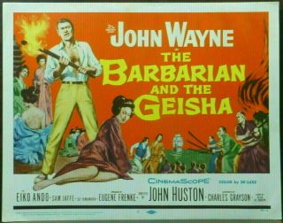 John Wayne The Barbarian And The Geisha Set 8 1958 Lobby Cards