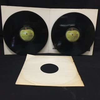 The Beatles White Album Vinyl LP Two Record Set w/ Poster Apple 0000414 6