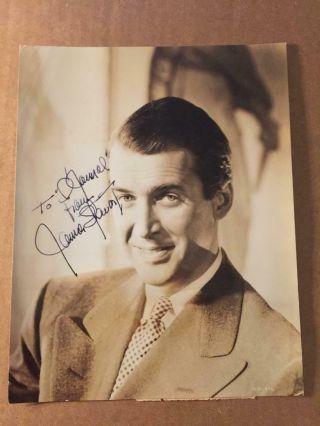 James Stewart Rare Early Vintage Autographed 7/9 Photo From The 1940s