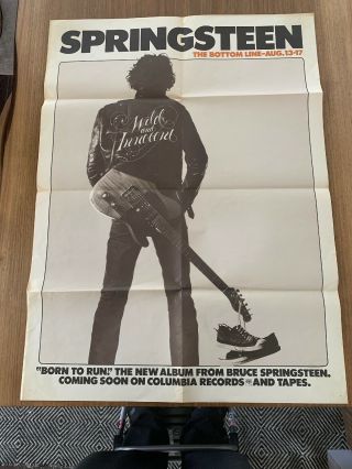 Bruce Springsteen Promotion Poster The Bottom Line Born To Run Exc