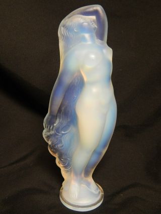 Sabino France Fiery Opalescent French Art Glass Figurine Of A Nude Women