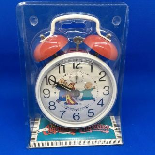 Chipmunks Alvin Theodore Simon Chipettes Vintage Red Wind Up Alarm Clock 1990