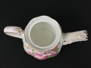 Royal Albert Blossom Time Tea Set for 2 Teapot Sugar Bowl Creamer Cups Saucers 5