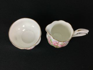Royal Albert Blossom Time Tea Set for 2 Teapot Sugar Bowl Creamer Cups Saucers 8