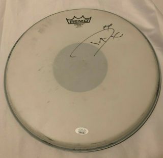Daxx Nielsen Of Trick Signed Remo Drumhead W/ Jsa Cert