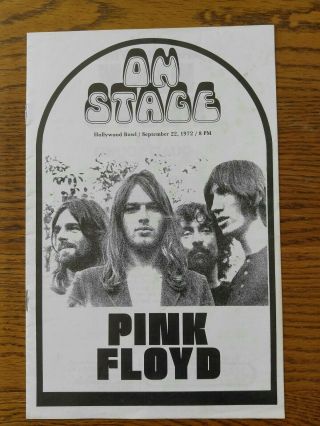 Pink Floyd Rare Hollywood Bowl 1972 Tour Program