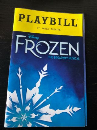 Frozen The Broadway Musical Playbill August 2018