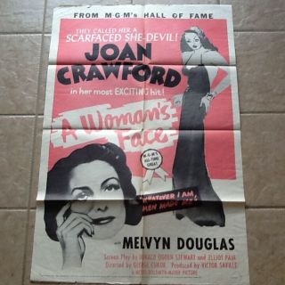 Joan Crawford in A Woman ' s Face with Melvyn Douglas R54 Classic Joan She Devil 7