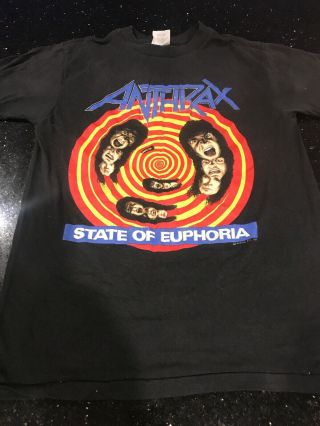 Anthrax Vintage Tshirt 88/89 State