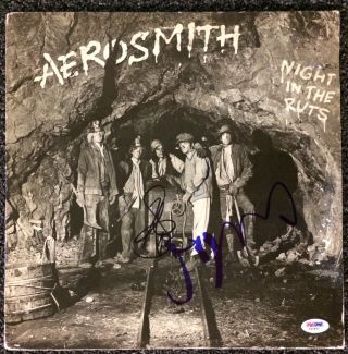 Steven Tyler Joe Perry Aerosmith Signed Record Album Psa/dna Autographed