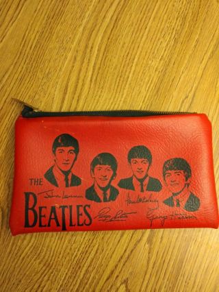 The Beatles 1964 ‘clutch Purse’ Very Good Cond W/ Zipper Us